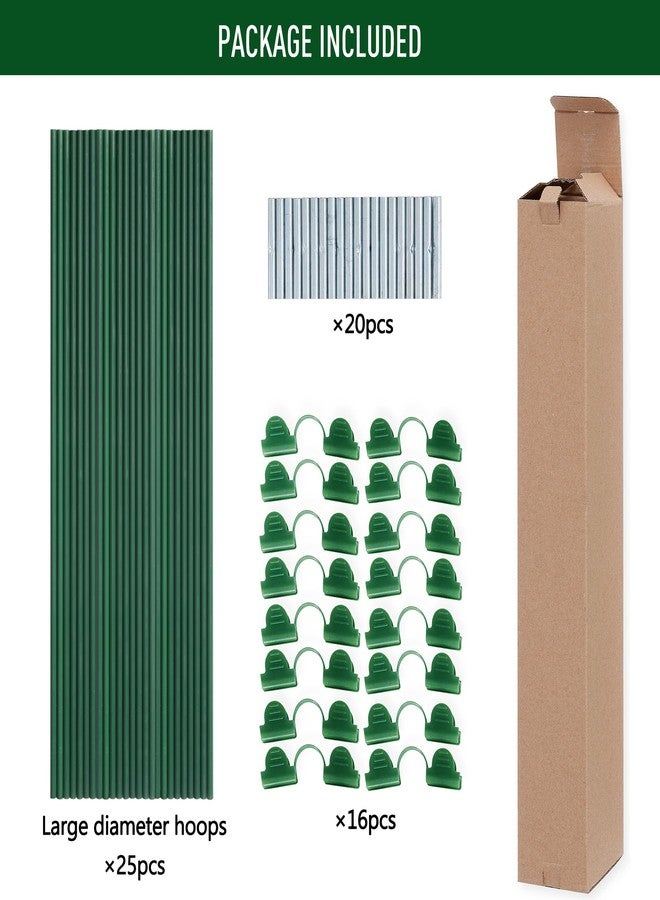 MAXPACE Greenhouse Hoops for DIY 2.8ft or Wider Grow Tunnel, Rust-Free Fiberglass Support Hoops Frame for Garden Fabric, DIY Plant Support Garden Stakes, Gardening Supplies, 25pcs - Image 2